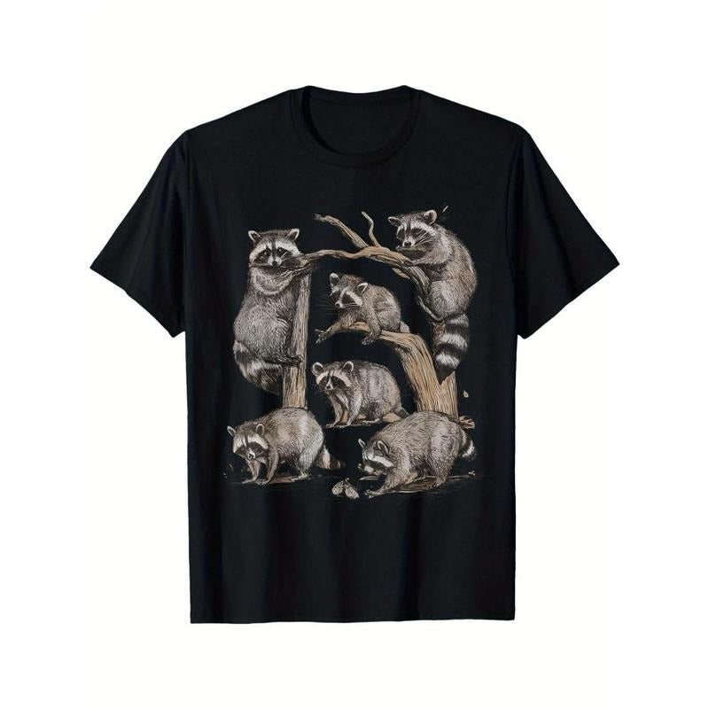 Raccoon Portrait Sketch Wild Trash Panda Cute Raccoon Made USA T-Shirts, Hoodie, Sweatshirt