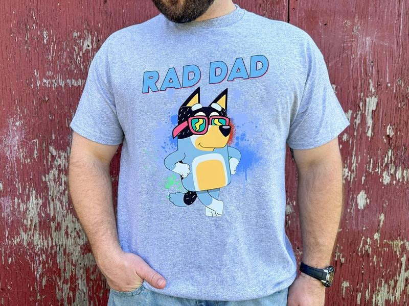 Bluey Bandit Rad Dad Shirt Bluey Dad Shirt/ Bluey Bingo Family Shirt/ Bluey Family Shirt/ Cool Dad Club Shirt/ Dad...