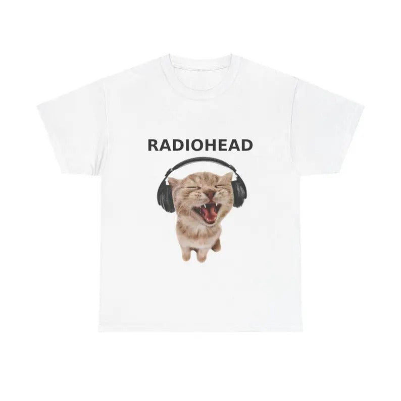 Radiohead Cat Casual Cotton Fitted Tops T-Shirts, Hoodie, Sweatshirt