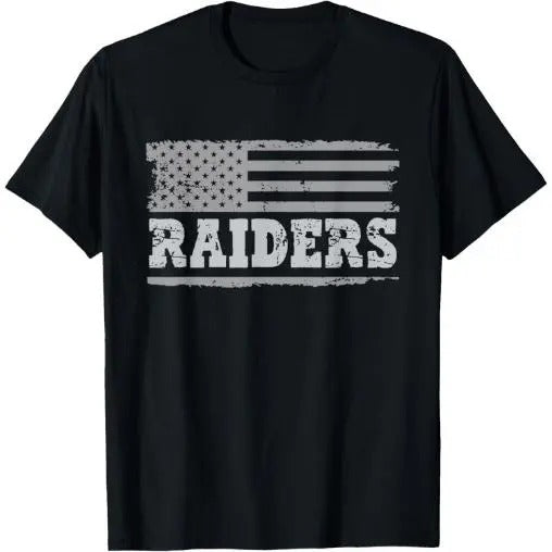 Raiders T-shirt American Falg T-Shirt Made in USA Hoodie, Sweatshirt | HypeCrazeTee.com