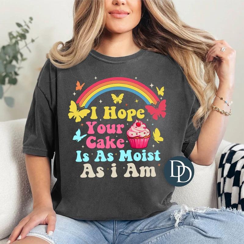 "Rainbow Moist Cake" Offensive Funny T-Shirt Adult Humor Dark Humor T-Shirt Hoodie, Sweatshirt | HypeCrazeTee.com