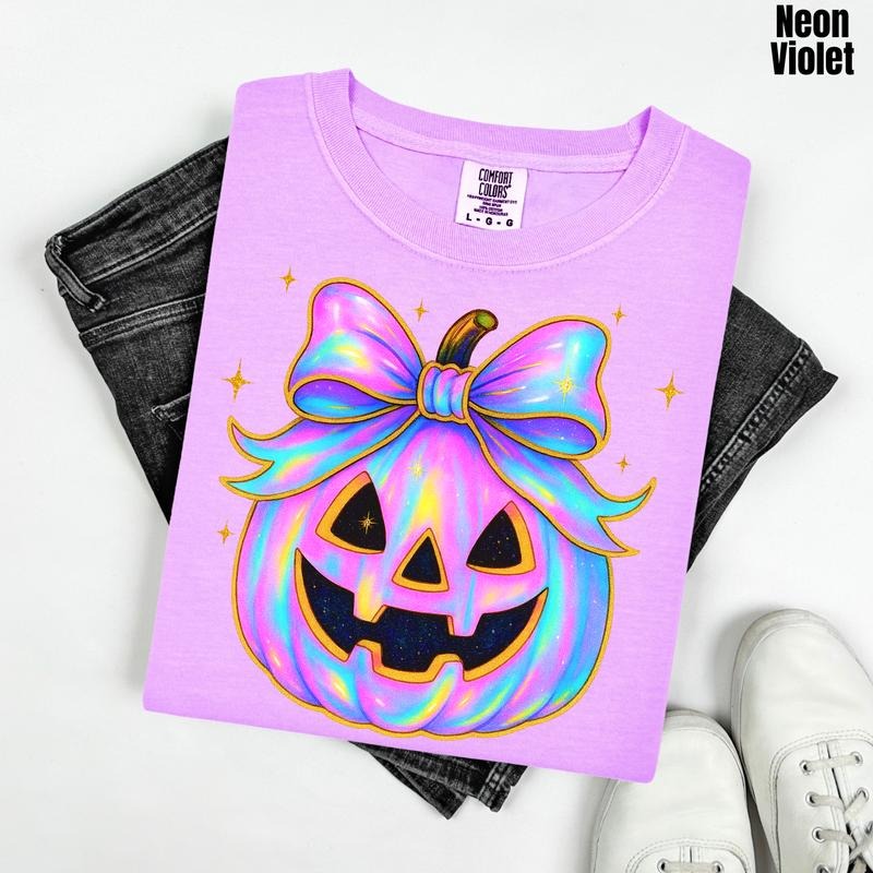Rainbow Pumpkin Comfort Colors T-Shirt 'NLB' Hoodie, Sweatshirt | HypeCrazeTee.com