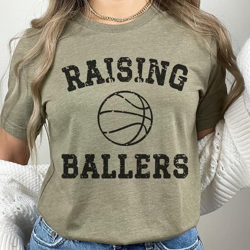 Raising Ballers Sport T-Shirt Raising Ballers Basketball Tshirts Ballers Sport Tees Basketball Sports T-Shirts Basketball...