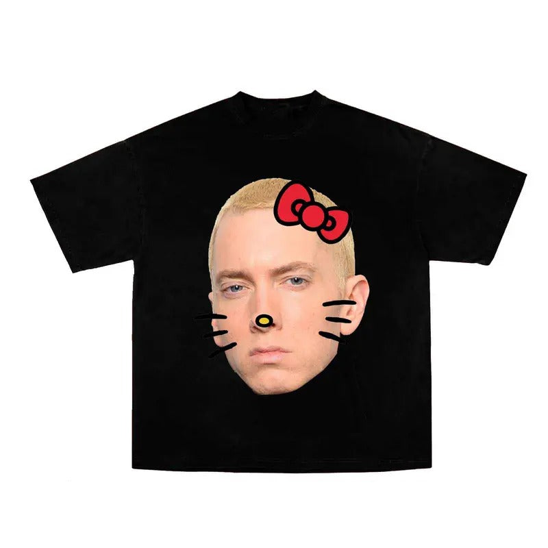 Rap God Kitty Big Face T-shirt, Rap Hip Hop Tee Menswear Top Streetwear Hoodie, Sweatshirt | HypeCrazeTee.com