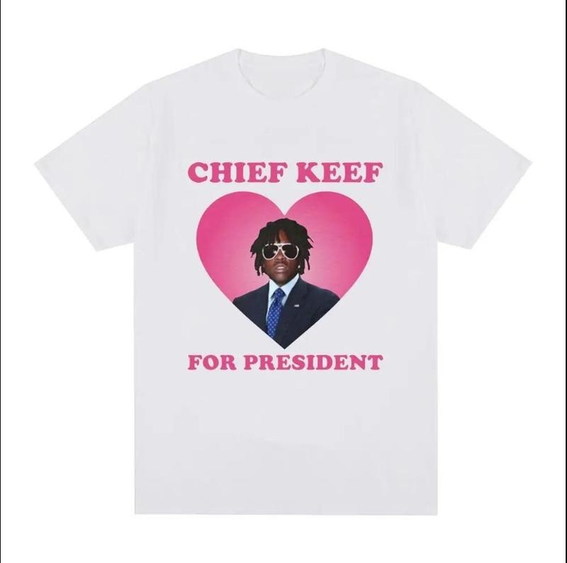 Rapper Chief Keef for President White T Shirt Hoodie, Sweatshirt | HypeCrazeTee.com