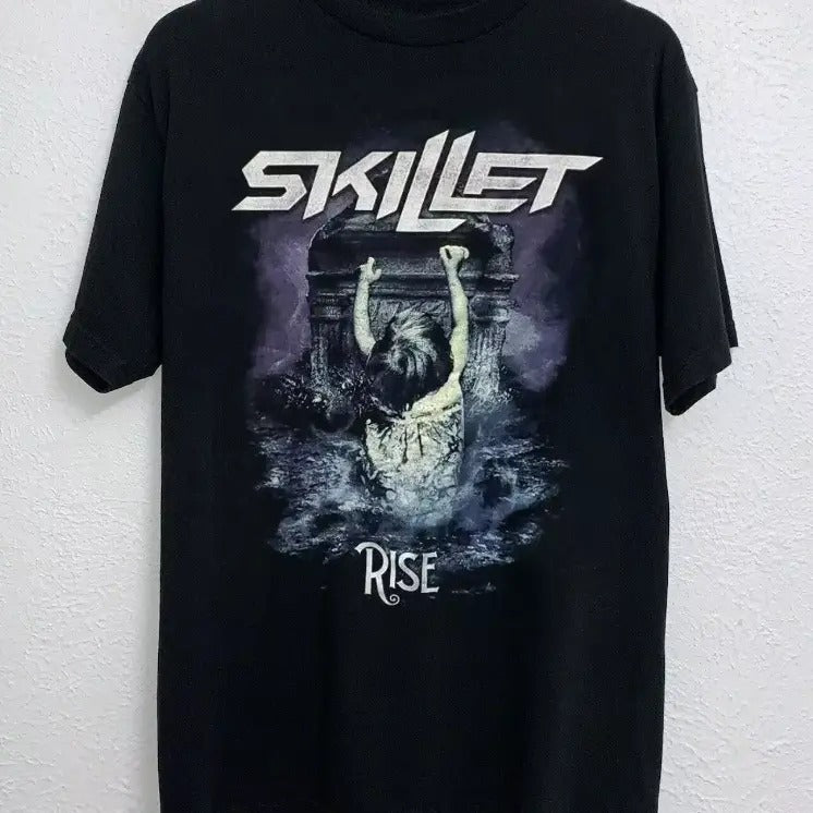 Rare Skillet Band Rise Short Sleeve Cotton Black All Size Shirt T-Shirts, Hoodie, Sweatshirt