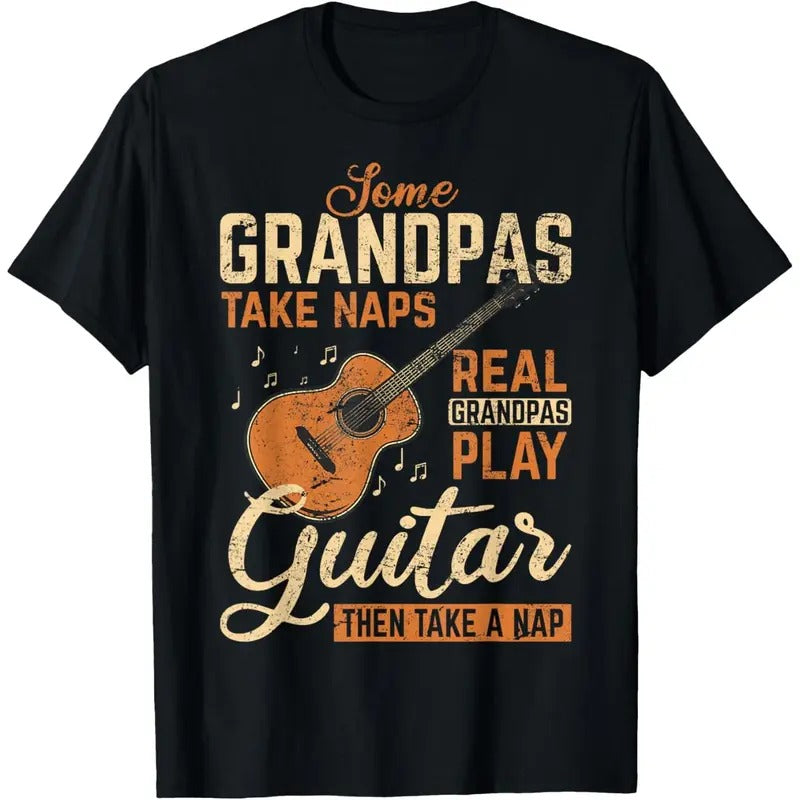 Real Grandpas Play Guitar Then Take Nap Funny Guitarist T-Shirt made in USA Hoodie, Sweatshirt | HypeCrazeTee.com