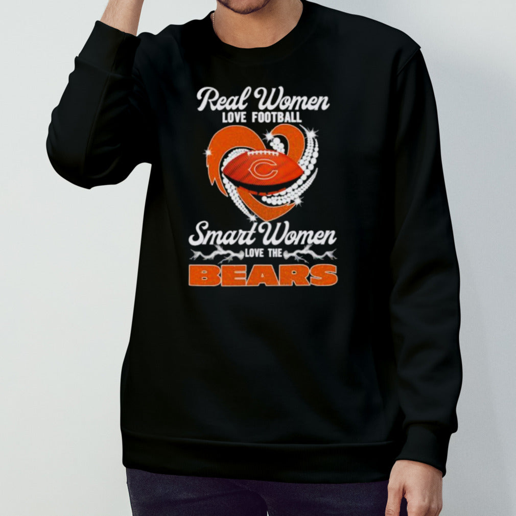 Real Women Love Football Smart Women Love The Chicago Bears Diamonds 2024 Shirt