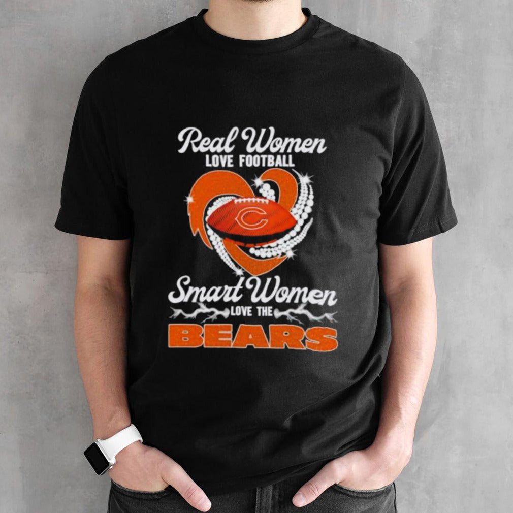 Real Women Love Football Smart Women Love The Chicago Bears Diamonds 2024 Shirt