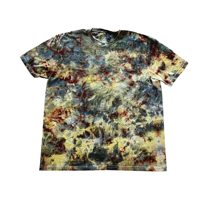 Rebbellion All-Season Casual Shirt Hand Dyed Ice Dyed Tie-Dye Pattern Short Sleeve Unisex Fit 100% Cotton True To Size...