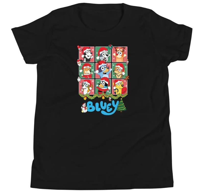 Red Blueyyy Christmas Shirt for Men - Cotton Fabric - Classic Hoodie, Sweatshirt | HypeCrazeTee.com