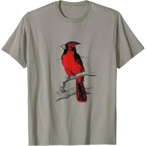 Red Cardinal Bird love bird watching Vintage T-Shirt Made in USA Hoodie, Sweatshirt | HypeCrazeTee.com