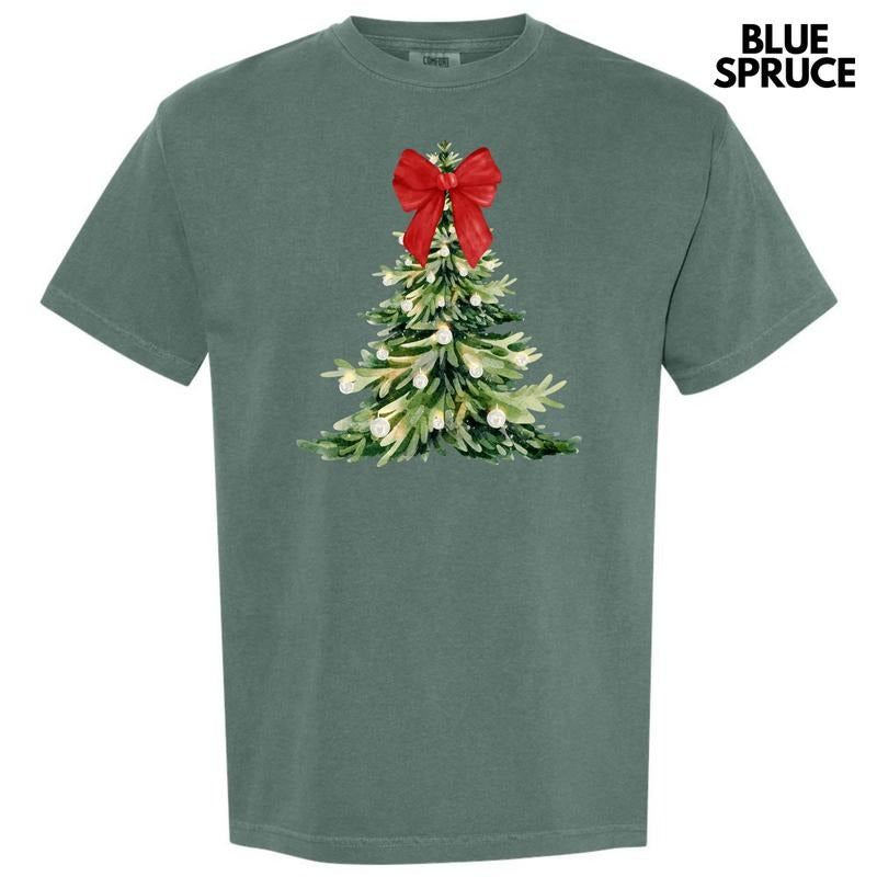 Red Elegant Christmas Tree Comfort Colors T-Shirt 'NLB' Hoodie, Sweatshirt | HypeCrazeTee.com