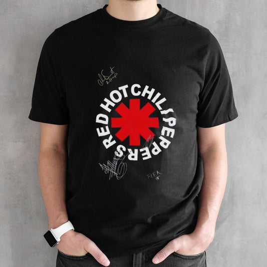 Red Hot Chili Peppers Band Logo 2024 Tour Signatures T-shirt