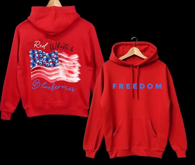 Red White and Blueberries Freedom Charlie Kirk USA Flag 2 Side Shirt, Memorial Freedom shirt, Charlie Kirk Shirt, Justice...