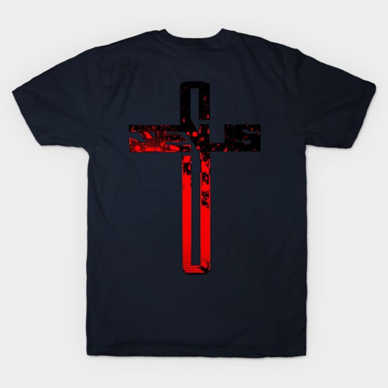 Red and Black Jesus Cross T-Shirt Hoodie, Sweatshirt | HypeCrazeTee.com