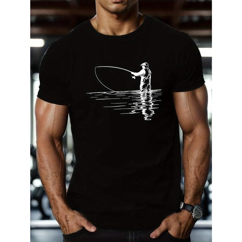 Reflection Fishing Tee Shirt - Comfortable, Versatile, Lightweight, Short Sleeve, Printed Men's T-Shirt for Summer...