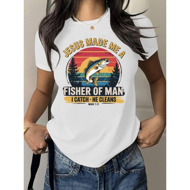 Religious - Inspired Fishing - themed T - Shirt: Jesus Made Me a Fisher of Man Hoodie, Sweatshirt | HypeCrazeTee.com