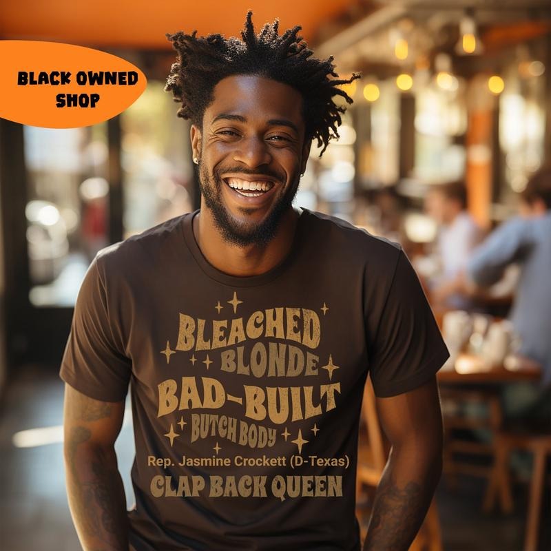 Rep Crockett Political T-shirt, Bad Built Feminist Shirt, Funny Quote Tee, Liberal Gift, Jasmine Crockett MTG Gift...
