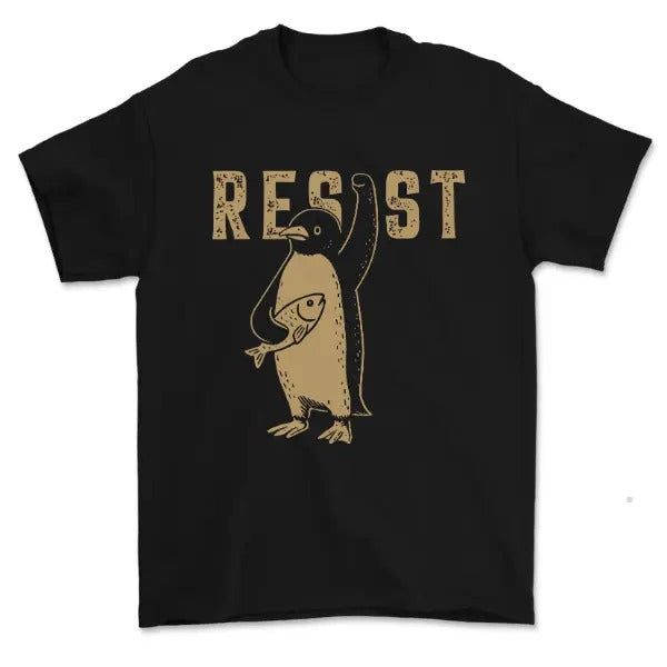 Resist Penguins Shirt, Penguins Against Tariffs Unisex Shirt, Penguins Activism Graphic Tees, Trendy T-Shirt, TexasTees...