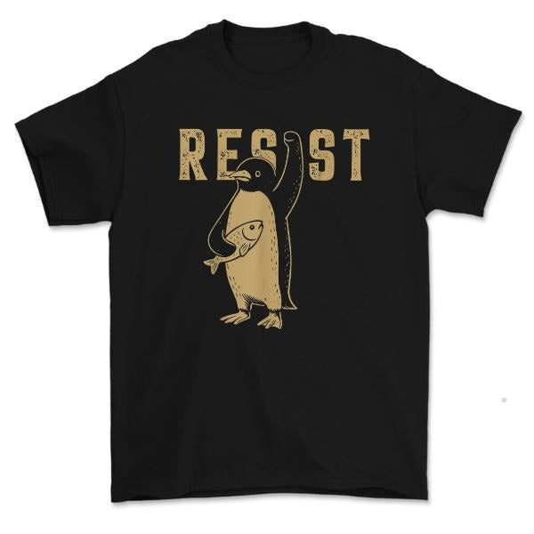 Resist Penguins Shirt, Penguins Against Tariffs Unisex Shirt, Penguins Activism Graphic We Stand With Penguins, Graphic...