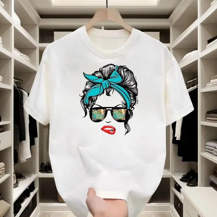 Retro - Chic Cotton T - shirt |   Stylish Female Graphic, Great for Casual Outings Hoodie, Sweatshirt | HypeCrazeTee.com