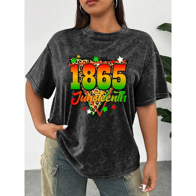 Retro - styled Washed T - shirt: Commemorative "1865 Juneteenth" Design Hoodie, Sweatshirt | HypeCrazeTee.com