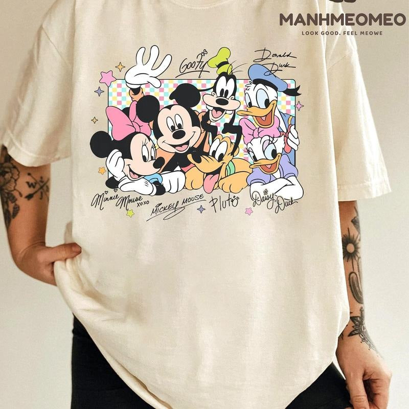 Retro #Miickeyyy and Friends Shirt, Magic Kingdom Characters Tee, Magic Kingdom Graphic Tees, Family Trip 2025 Sweatshirt...