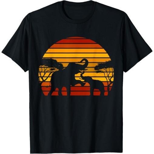 Retro Africa Animal Zoo Keeper Gift Safari Sunset Elephant T-Shirt Made in USA Hoodie, Sweatshirt | HypeCrazeTee.com