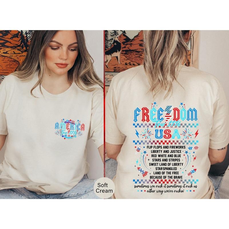 Retro America Tour 1776 Tshirts 4th Of July Tees America T-shirts Freedom Tour Shirts Shirts For American America Tour...