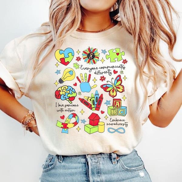 Retro Autism Awareness T-Shirt, Autism Coquette Bow T-Shirt, Autism Mama T-Shirt, Autism Advocate T-Shirt, Special...