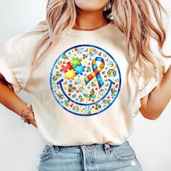 Retro Autism Coquette Shirt, Autism Awareness Smiley Face, Autism Mama Shirt, What Makes You Different, Special...