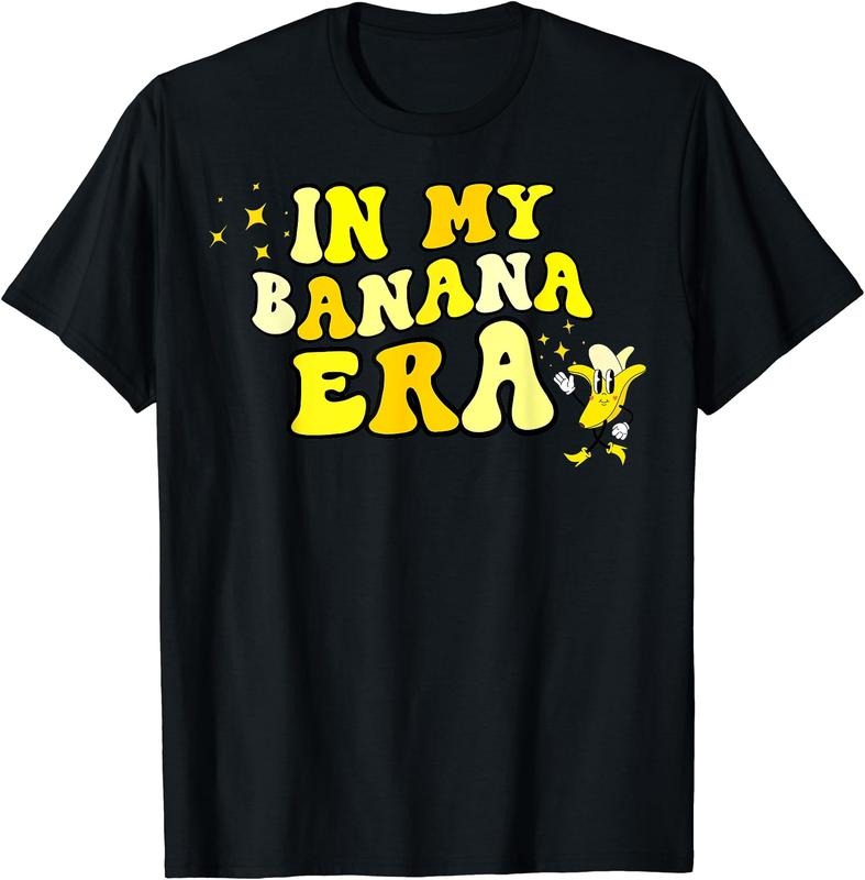 Retro Bananas In My Banana Era T-Shirt | Unisex Cotton Tee Gift, Crewneck, Short Sleeve Hoodie, Sweatshirt | HypeCrazeTee.com