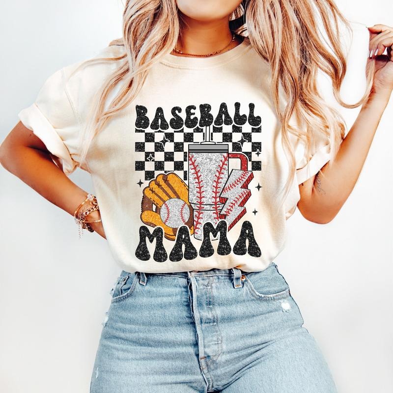 Retro Baseball Mama T-Shirt, Baseball T-Shirt, Sports T-Shirt, Baseball Mom T-Shirt Hoodie, Sweatshirt | HypeCrazeTee.com