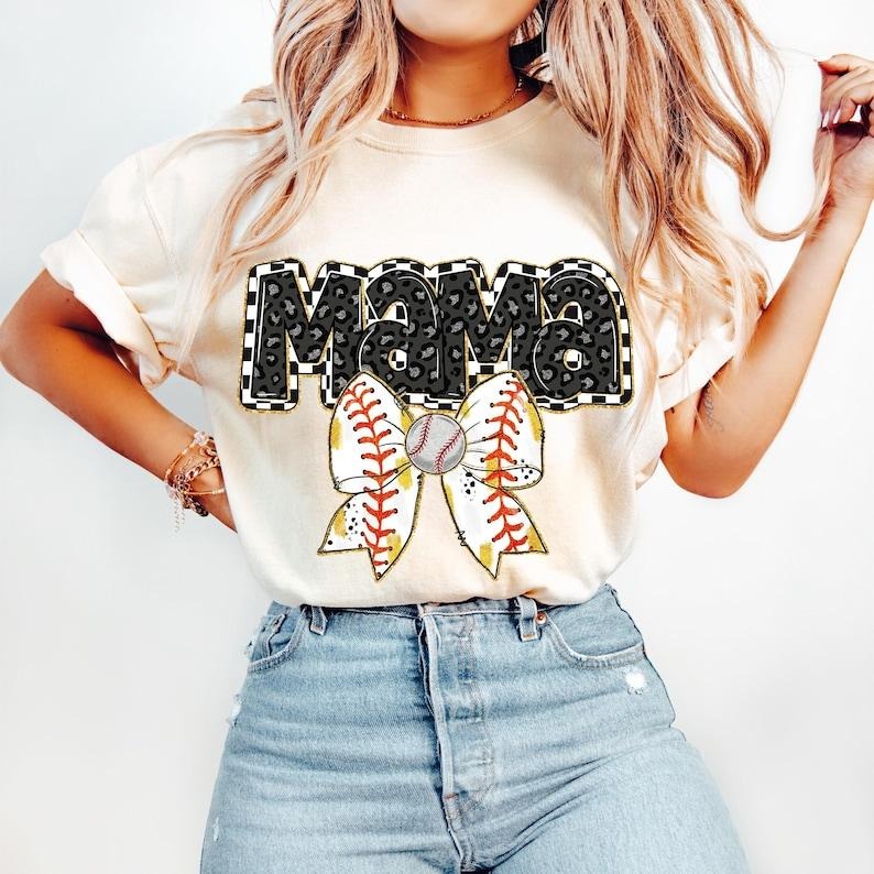 Retro Baseball Mama, Baseball Coquette, Game Day Baseball Tshirt Hoodie, Sweatshirt | HypeCrazeTee.com