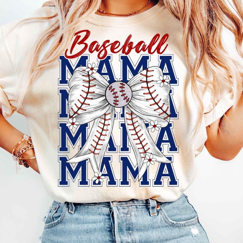 Retro Baseball Mama, Coquette, Baseball Game Day Design T-shirt Hoodie, Sweatshirt | HypeCrazeTee.com