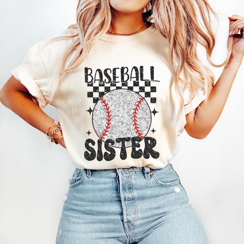 Retro Baseball Sister T-Shirt, Baseball T-Shirt, Sports T-Shirt Hoodie, Sweatshirt | HypeCrazeTee.com