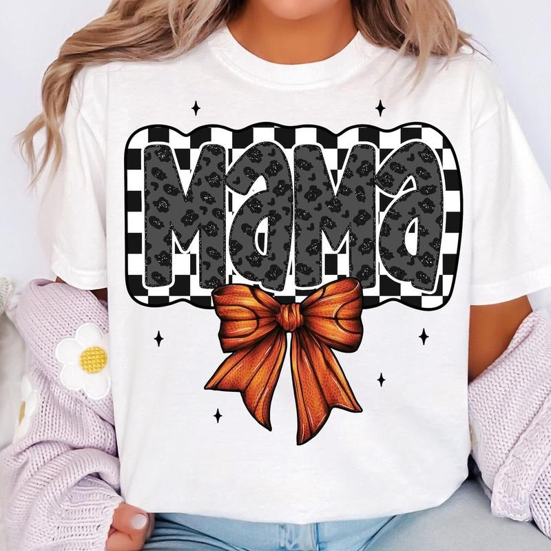 Retro Basketball Mama Coquette T-Shirt, Basketball Mama Shirt, Basketball Bow T-Shirt Hoodie, Sweatshirt | HypeCrazeTee.com