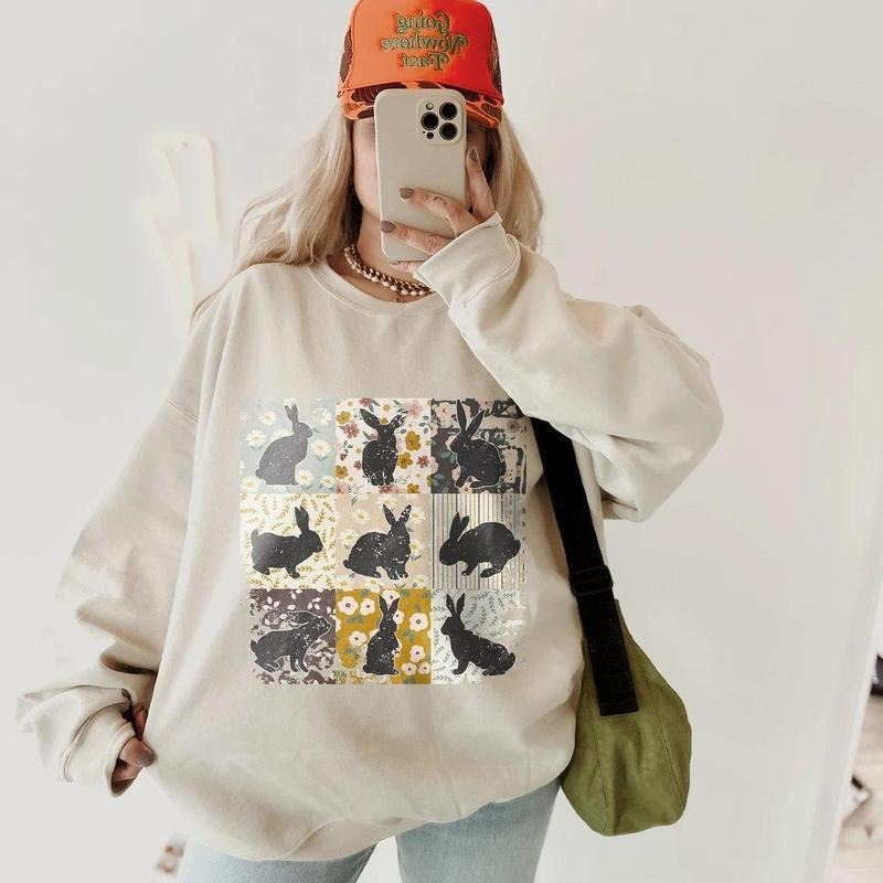 Retro Boho Easter Bunny Sweatshirt T-Shirts, Hoodie | HypeCrazeTee.com