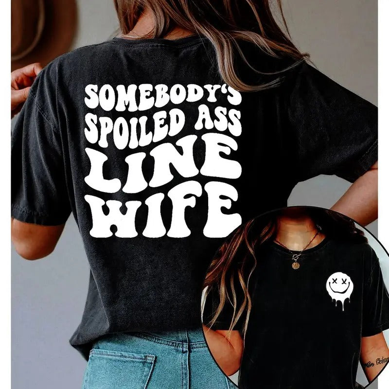 Retro Boho Funny Wifey Shirt: The Perfect Gift for Brides! Show off with Somebody s Fine A**Wife Shirt a Funny Mrs Shirt...