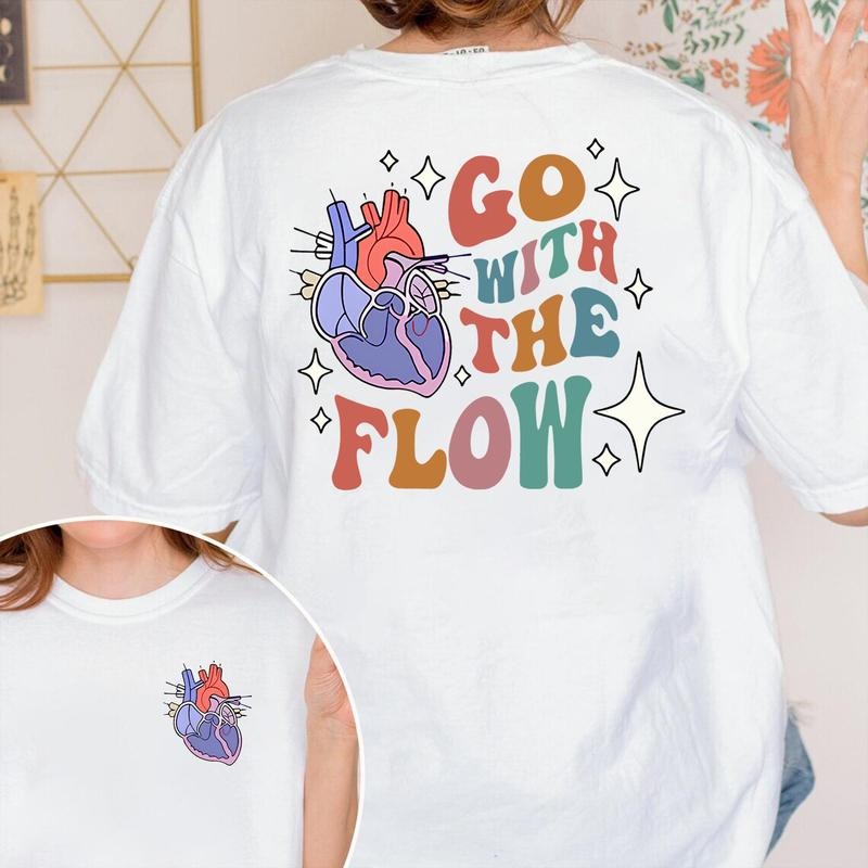 Retro CVICU Cardiac Nurse Heart Flow Anatomy T-shirt, Cath Lab RN Shirt, CCU Tee, Cardiac Care Unit Tee, Cardiology...