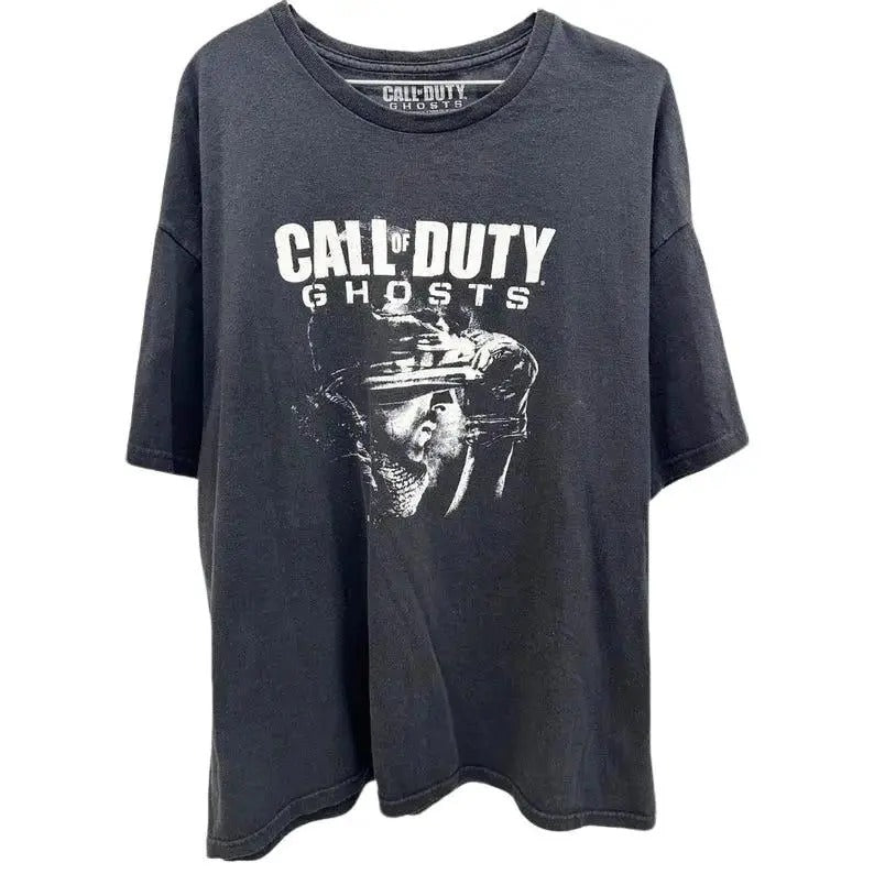 Retro Call of Duty Ghosts T-Shirt, Black Graphic Gamer Tee, Retro Video Game Apparel Tee Cotton Menswear Cotton Menswear...