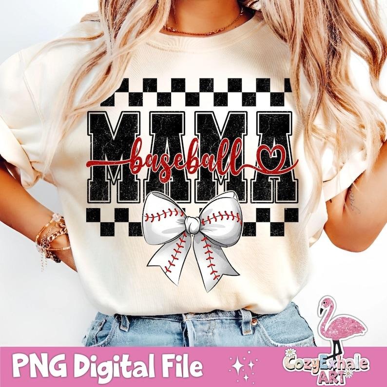 Retro Checkered Baseball Mama, Coquette Game Day Baseball Mom Shirt, Trendy Baseball Original Art Tshirt Hoodie, Sweatshirt