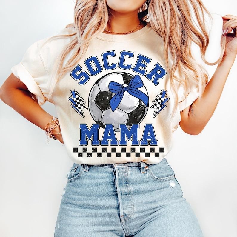 Retro Checkered Soccer Mama Coquette Soccer Game Day Soccer Bow T-Shirts, Hoodie, Sweatshirt