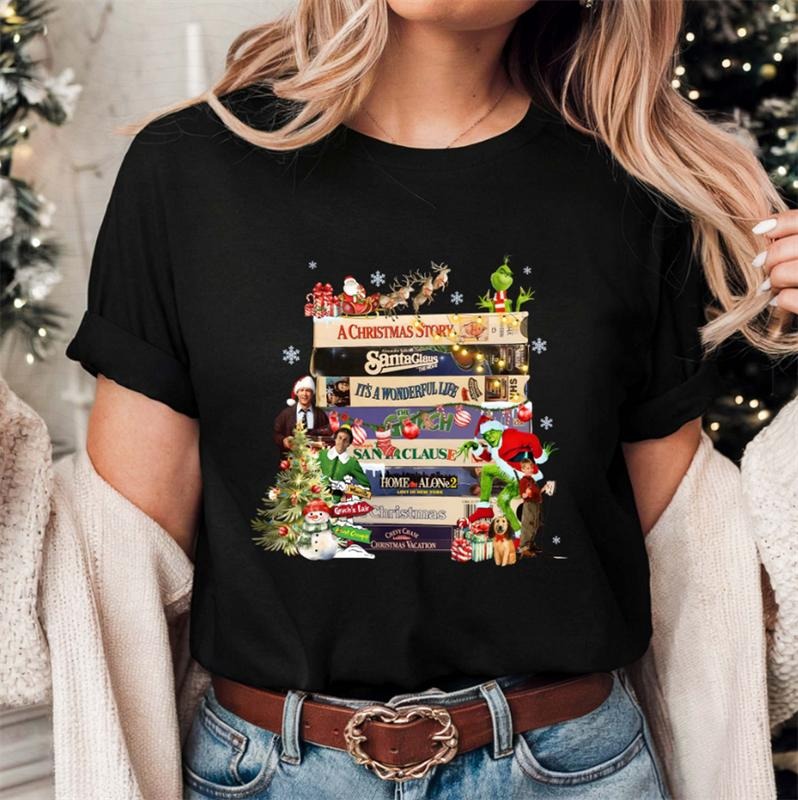 Retro Christmas Movies Shirt - 90s Style Tee, Great Green Gift for the Holidays Hoodie, Sweatshirt | HypeCrazeTee.com
