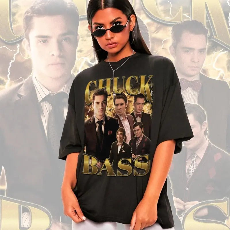 Retro Chuck Bass Shirt -Chuck Bass Gossip Girl Shirt,Chuck Bass Tshirt,Chuck Bass T-shirt Hoodie, Sweatshirt