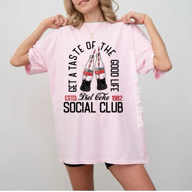 Retro Diet Cola Social Club | blossom comfort colors t shirt Hoodie, Sweatshirt | HypeCrazeTee.com