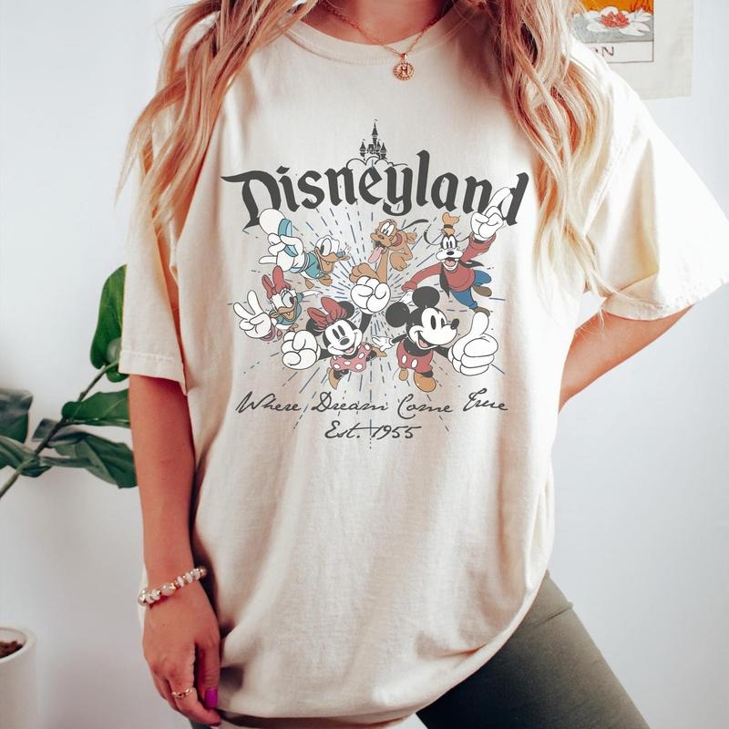 Retro Diisneyyland 2025 Comfort Colors Shirt, Magic Kingdomworld Matching Damily Shirts, Magic Kingdom Trip Graphic Tees,...
