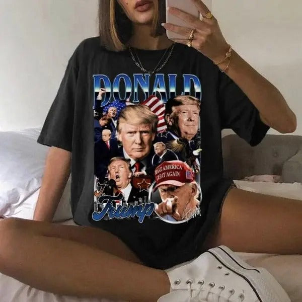 Retro Donald Trump Shirt -Donald Trump Homage Tshirt Classic Retro Graphic Unisex Tee Hoodie, Sweatshirt | HypeCrazeTee.com
