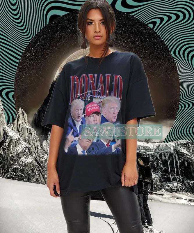 Retro Donald Trump Shirt Donald Trump Homage Donald Trump Fan Donald Trump Retro 90s Donald Trump Top T-Shirts, Hoodie, Sweatshirt